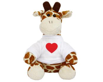 Plyšák žirafa Jednoduché srdce
