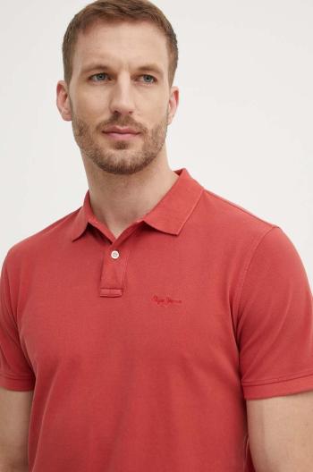 Bavlněné polo tričko Pepe Jeans NEW OLIVER GD hnědá barva, PM542099