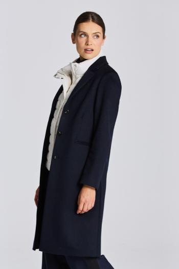 KABÁT GANT D1. WOOL BLEND TAILORED COAT modrá XS