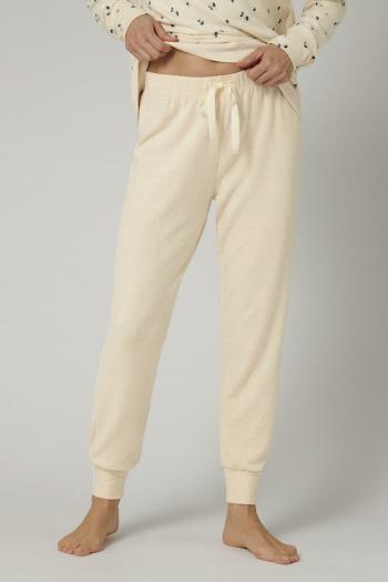 Světle béžové dlouhé pyžamové kalhoty Thermal