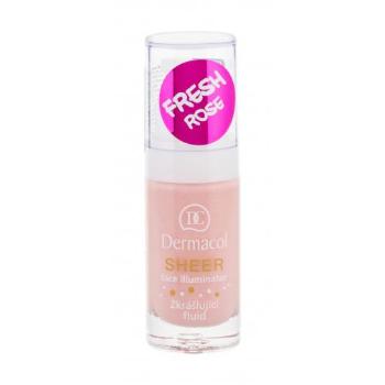 Dermacol Sheer Face Illuminator 15 ml báze pod make-up pro ženy fresh rose