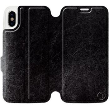 Flip pouzdro na mobil Apple iPhone X v provedení  Black&Gray s šedým vnitřkem (5903226002733)