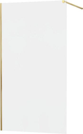 MEXEN/S KIOTO Sprchová zástěna WALK-IN 70x200 cm 8 mm, zlatá, matné sklo 800-070-101-50-30