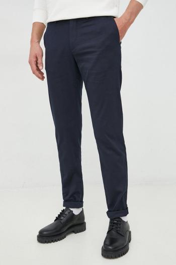 Kalhoty Tommy Hilfiger pánské, tmavomodrá barva, přiléhavé