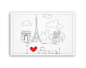 Fotoobraz 90x60 cm střední  I Love Paris