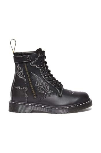 Kožené workery Dr. Martens 1460 Gothic Americana černá barva, na plochém podpatku, DM31624001