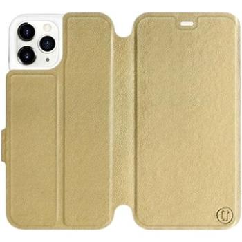 Flipové pouzdro na mobil Apple iPhone 11 Pro v provedení  Gold&Orange s oranžovým vnitřkem (5903226976669)