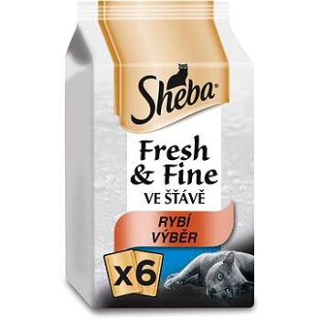 Sheba Fresh & Fine mix losos a tuňák 6 × 50 g (4770608260101)