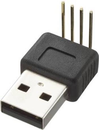 USB konektor s DPS montáží zástrčka, zahnutá TRU COMPONENTS Typ A 90° USB zástrčka typu A, 90°, 1 ks