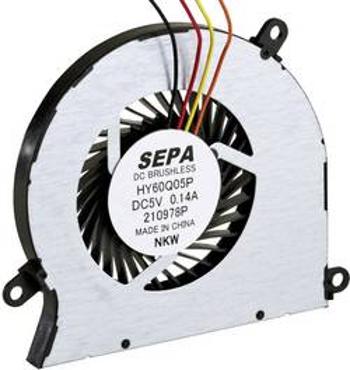 Radiální ventilátor SEPA HY60Q05PSE04A HY60Q05PSE04A-BLI, 5 V/DC, 27 dB, (d x š x v) 60.9 x 5 x 56.4 mm