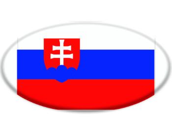 3D samolepky ovál - 5ks Slovensko