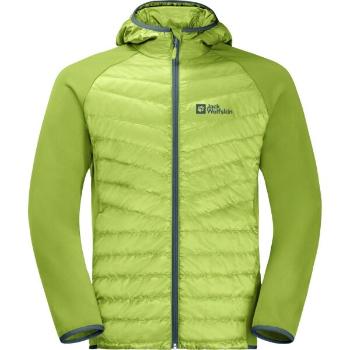 Jack Wolfskin ROUTEBURN PRO HYBRID M Pánská outdoorová zateplená bunda, zelená, velikost