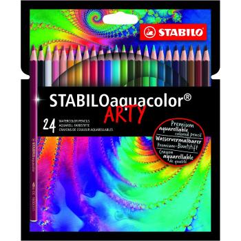 Akvarelové pastelky STABILO aquacolor ARTY 24 ks pouzdro