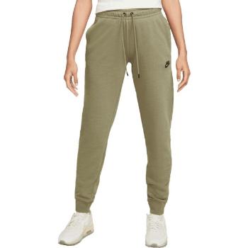 Nike NSW ESSNTL PANT REG FLC MR Dámské tepláky, khaki, velikost XL