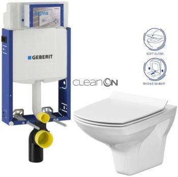 GEBERIT KOMBIFIX ECO, nádržka UP 320 bez ovládací desky + WC CERSANIT CLEANON CARINA + SEDÁTKO 110.302.00.5 CA3