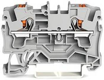 Průchodková svorka WAGO 2204-1201, pružinové připojení , 6.20 mm, šedá, 50 ks