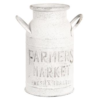 Bílá konev Farmers market - 15*26 cm 6Y2475W