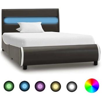 Rám postele s LED světlem antracitový umělá kůže 90x200 cm (285026)