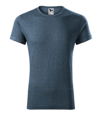 MALFINI Pánské tričko Fusion - Tmavý denim melír | XXXL