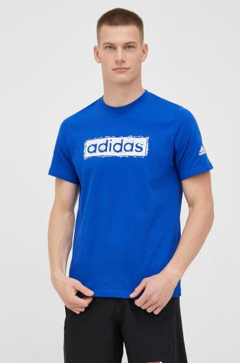 Bavlněné tričko adidas s potiskem