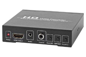 NEDIS přepínač/ SCART + HDMI vstup - HDMI výstup/ Full HD/ antracit, VCON3452AT