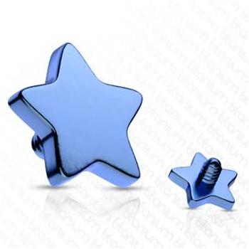 Šperky4U Microdermal - ozdobná část - hvězda - MD01034-B