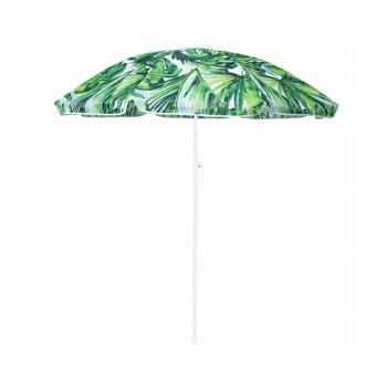 Zahradní slunečník 160 cm, skládací, zelené listy SPRINGOS CLASSIC