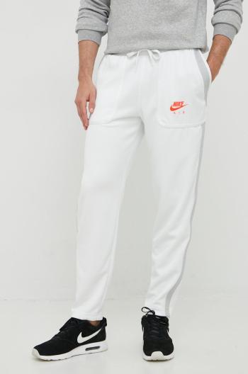 Kalhoty Nike Sportswear pánské, bílá barva, hladké