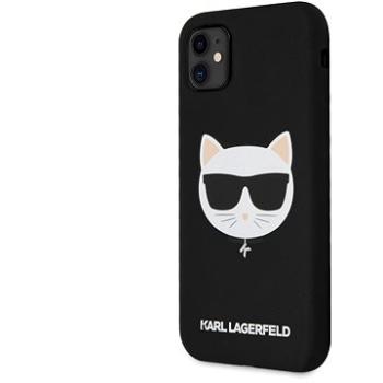Karl Lagerfeld Choupette Head Silikonový Kryt pro Apple iPhone 11 Black (3700740501849)