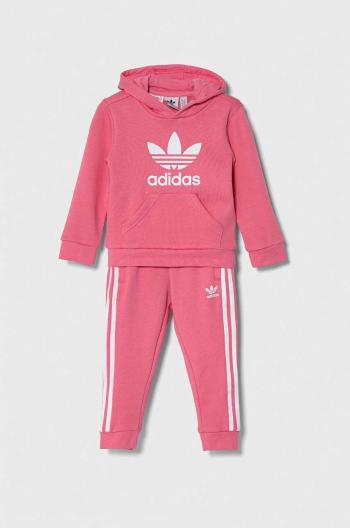 Dětská tepláková souprava adidas Originals růžová barva