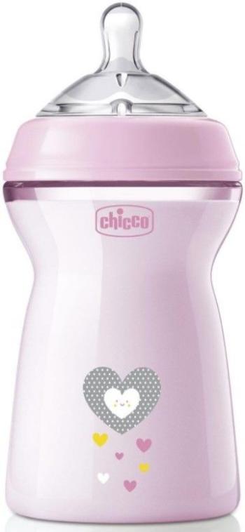 Chicco Láhev kojenecká Natural Feeling 330 ml dívka 6m+