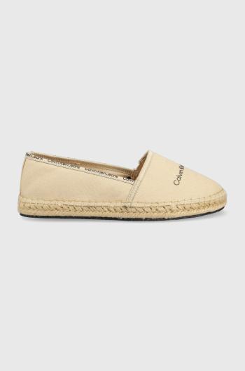 Espadrilky Calvin Klein Jeans Esparille Monogram béžová barva