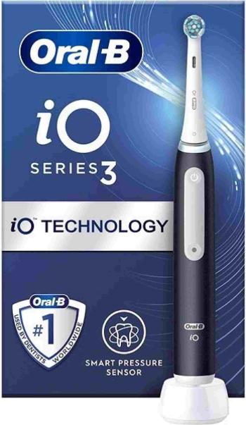 Oral-B iO Series 3 Matt Black elektrický zubní kartáček, magnetický, 3 režimy, tlakový senzor