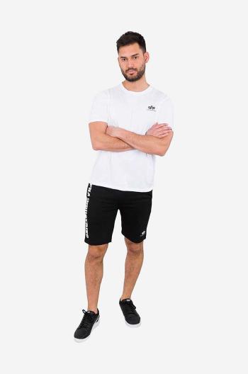 Kraťasy Alpha Industries Big Letters Short pánské, černá barva, 126344.03-black