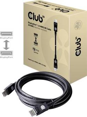 DisplayPort kabel club3D [1x zástrčka DisplayPort - 1x zástrčka DisplayPort] stříbrná 3.00 m