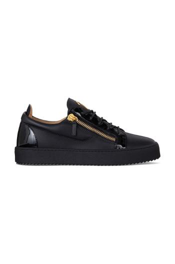 Kožené sneakers boty Giuseppe Zanotti May London černá barva, RU00010.003