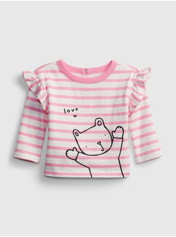 Růžové holčičí baby tričko brannan knit