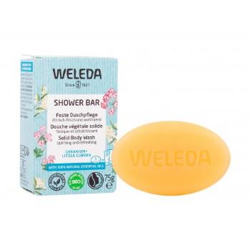 Weleda Shower Bar Geranium + Litsea Cubera 75 g tuhé mýdlo pro ženy