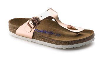 Birkenstock Gizeh Birko-Flor Metallic Copper Regular Fit růžové 1005048