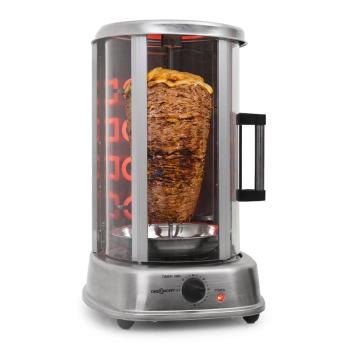 OneConcept Kebap Master Pro stříbrný, vertikální gril 1500W