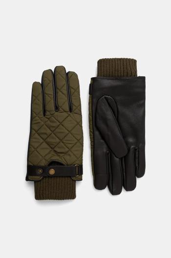 Rukavice Barbour pánské, zelená barva, MGL0135