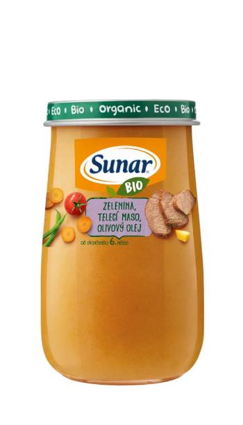 Sunar Bio Zelenina, telecí maso, olivový olej 190 g