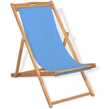 Kempingová židle teakové dřevo 56 x 105 x 96 cm modrá 43803 (43803)