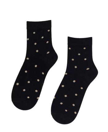Dívčí vzorované ponožky WOLA PUNTÍČKY černé Velikost: 33-35