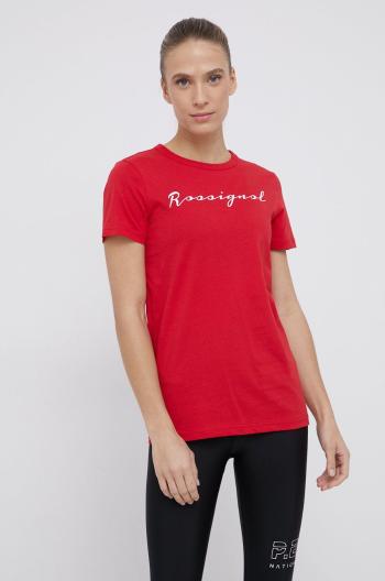 Bavlněné tričko Rossignol červená barva