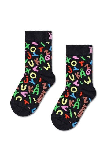 Dětské ponožky Happy Socks Kids Alphabet Sock černá barva, P001462