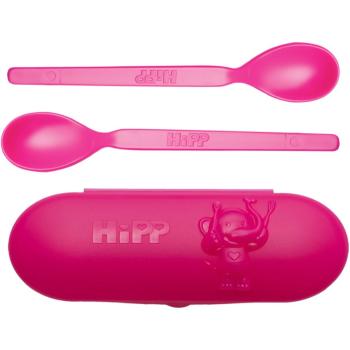 Hipp Spoons Set jídelní set Pink(na cesty)