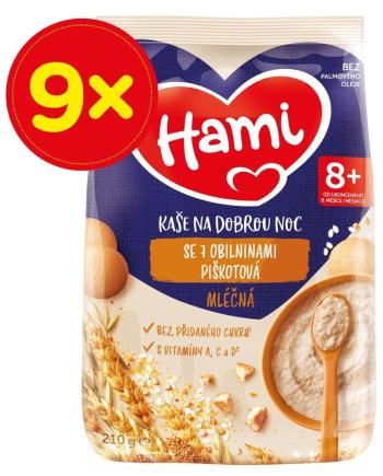 Hami mléčná kaše se 7 obilninami piškotová 9x210g