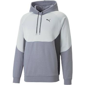 Puma PUMATECH HOODIE Pánská mikina, šedá, velikost