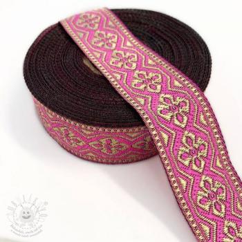 Jacquard Gold flower pink